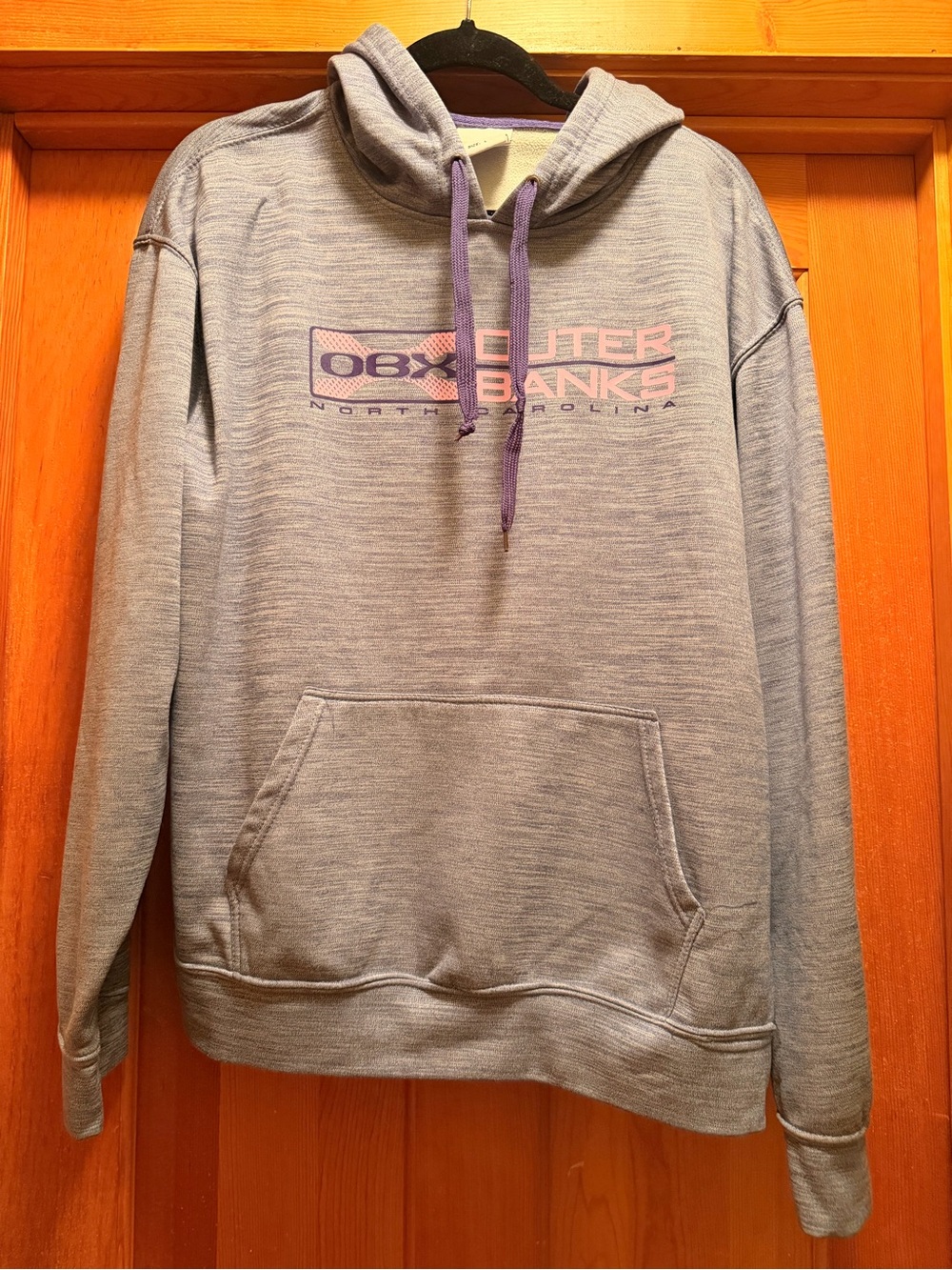 OBX Outer Banks Heathered Lavender Pullover Hoodie